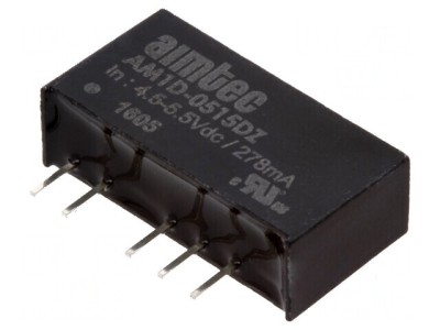 Convertor DC/DC 1W 4,5-5,5V la 15VDC și -15VDC foto