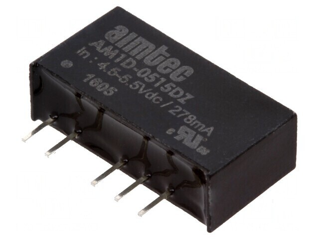 Convertor DC/DC 1W 4,5-5,5V la 15VDC și -15VDC