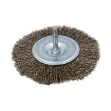 Perie circulara, cu tija, pentru inox / aluminiu, diametru 100 mm