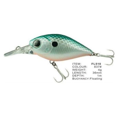 Vobler FL FL510 Floating 36mm 4.0g Depth 1.0m Colour 837 foto