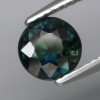 Safir Natural Netratat Albastru-Verde 1.43ct, 6.45mm, Certificat Autenticitate, Claritate SI1, Corindon AL2 O3