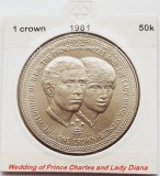 1899 Insula Man 1 crown 1981 Royal Wedding - Charles and Lady Diana km 82