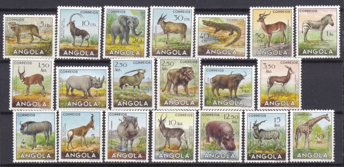 DB1 Fauna Africana Angola 1953 20 v. MNH