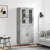 VidaXL Dulap &icirc;nalt, gri beton, 69,5x34x180, lemn compozit