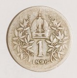 AUSTRIA 1 COROANA 1896 KRONE KORONA ARGINT VF+ ( CITITI DESCRIEREA )