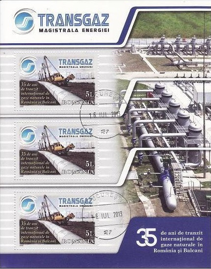 B1546 - Romania 2009 - Transgaz bloc stampilat