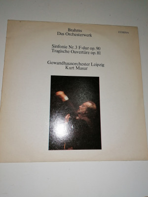 DISC / VINIL / - BRAMHS -SIMFONIA NR.3 / DIRIJOR KURT MASUR foto