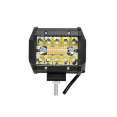 Proiector LED 60W Stroboscop Lumina Alba si Galbena, 5 functii, Off-Road, Utilaje, ATV, SUV