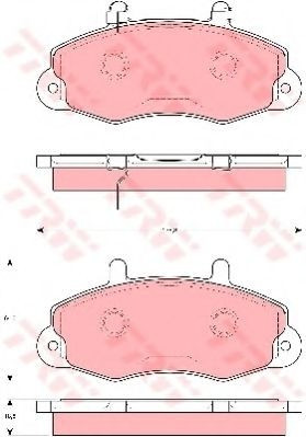 Set placute frana,frana disc FORD TRANSIT platou / sasiu (E) (1994 - 2000) TRW GDB1572 foto