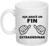 Cana alba personalizata &quot;Asa arata un fin extraordinar&quot;, INOVATIX&reg;. 330ml, Oem