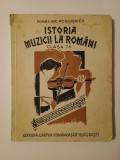 Mihai Gr. Poslușnicu (dedicație/ autograf) - Istoria muzicii la rom&acirc;ni (clasa 7-a) (1935)