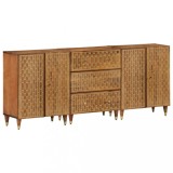 vidaXL Dulapuri laterale, 3 buc., 60x33x75 cm, lemn masiv de mango 3206310