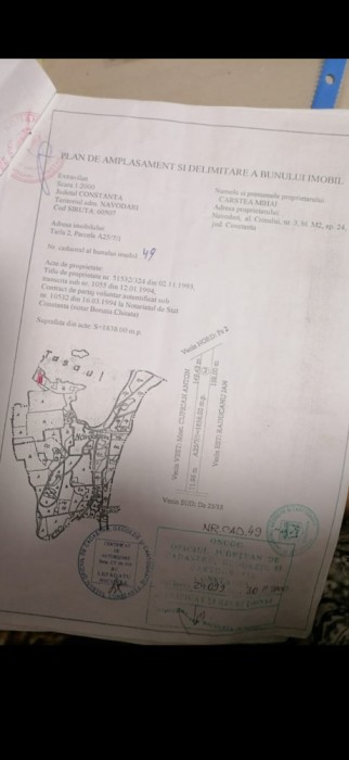 teren extravilan 3676m2, cu deschidere 22m in Navodari zona tasaul.