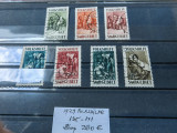Serie rara SAAR, Volkshilfe1929, 135-141 Michel stampilat,cota 260 euro,perfecta