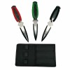Set trei cutite de aruncat DEPOX&reg;, Three Brothers, multicolor, otel inoxidabil, 18.5 cm
