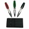 Set trei cutite de aruncat DEPOX&reg;, Three Brothers, multicolor, otel inoxidabil, 18.5 cm