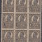 ROMANIA 1920 EMISIUNEA ZIARISTI SUPRATIPAR BILINGV 1 BAN BLOC DE 9 TIMBRE MNH