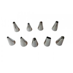 Set 9 duiuri ornat din inox, 3.2x1.8 cm, 446COF