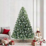 vidaXL Brad de Crăciun artificial cu 300 LED Verde 210 cm PE și PVC 3397866