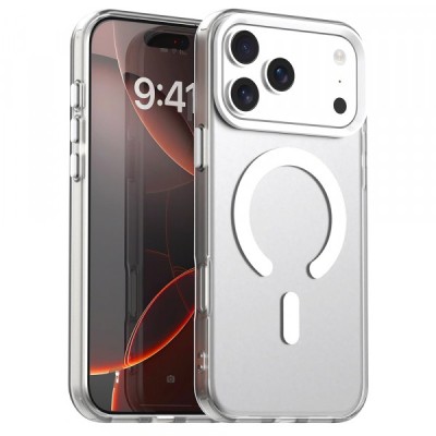 Husa MagSafe pentru Apple iPhone 17 Pro Max, Techsuit, CandyCase, Alba foto