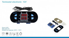 Termostat electronic controler temperatura acvariu rulota 12V foto