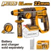 Ciocan rotopercutor picamer 20 v, 2 j, 5000 pm, brushless, sds plus fara acumulator, pentru daltuire si gaurire in beton - Ingco CRHLI20208