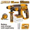 Ciocan rotopercutor picamer 20 v, 2 j, 5000 pm, brushless, sds plus fara acumulator, pentru daltuire si gaurire in beton - Ingco CRHLI20208
