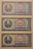 Bancnote 100 lei Romania 1966 (3 buc)