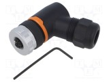 Conector M12 5 pini mamă unghi 90&deg; IP67 pe cablu LAPP