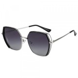 Ochelari De Soare Dama Techsuit 9768, Polarizati, Protectie UV, Negri Argintii Gri