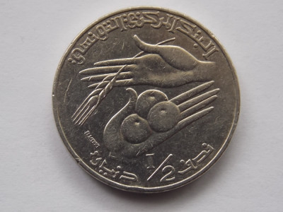 1/2 DINAR 1996 TUNISIA-FAO foto
