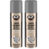 Cumpara ieftin Pachet 2 x vopsea argintie K2 pentru jante 500ml