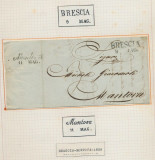 Italy 1839 Rare Stampless Cover + Content Brescia to Montova DG.011
