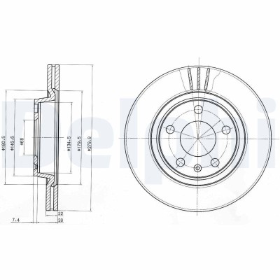 DELPHI BG3198 Disc frana foto