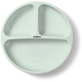 BabyOno Siilicone Plate 6m+ farfurie compartimentată cu ventuză Sage 1 buc
