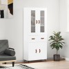 VidaXL Dulap &icirc;nalt, alb, 69,5x34x180 cm, lemn compozit