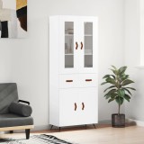 vidaXL Dulap &icirc;nalt, alb, 69,5x34x180 cm, lemn compozit