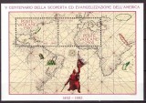 Vatican 1992 - Descoperirea Americii, bloc neuzat