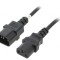 Cablu Alimentare IEC C13 la IEC C14 0.5m Negru