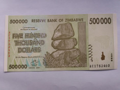 Zimbabwe 500000 dollars 2008-UNC foto