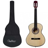VidaXL Chitară clasică pentru &icirc;ncepători, cu husă, 3/4 36&quot;