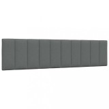 VidaXL Pernă pentru tăblie de pat, gri &icirc;nchis, 200 cm, material textil