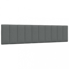 vidaXL Pernă pentru tăblie de pat, Hanko, gri &icirc;nchis, 200 cm, material textil 4019185
