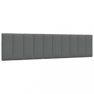 vidaXL Pernă pentru tăblie de pat, gri &amp;icirc;nchis, 200 cm, material textil foto