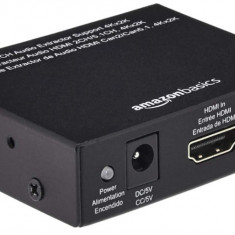 Convertor Amazon Basics 4K HDMI la HDMI si audio RCA Stereo sau Spdif, negru - RESIGILAT
