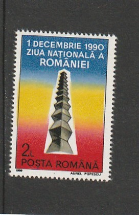 ROMANIA 1990 LP 1247 - 1 DECEMBRIE ZIUA NATIONALA A ROMANIEI MNH NESTAMPILAT