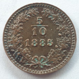 Austria Ungaria 5/10 Kreuzer 1885