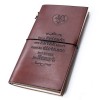Agenda Traveler din piele naturala cu mesaj - True friends are never apart
