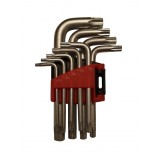 Set chei Imbus Torx , 9 piese , T-15-T55 , Argintiu