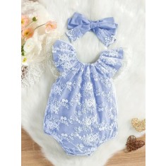 Body elegant cu dantela brodata (Marime Disponibila: 3-6 luni (Marimea 18